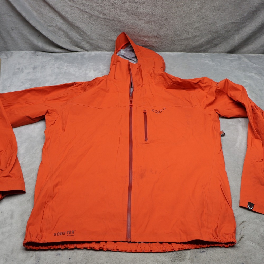Dynafit Jacket Mens Large Orange Traverse GTX Gore-Tex Active‎ Waterproof Rain